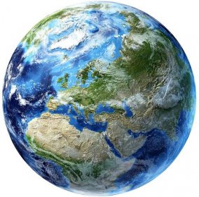 Planeta Země s přívalovými srážkami. Evropa zobrazení.