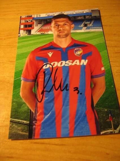 Robin Hranáč - Viktoria Plzeň - orig. autogram