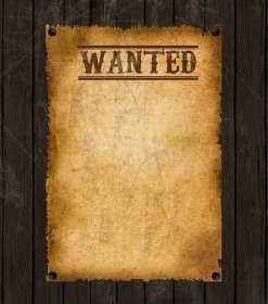 Old Western Wanted Poster