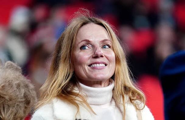 Geri Halliwell-Horner at a soccer match.