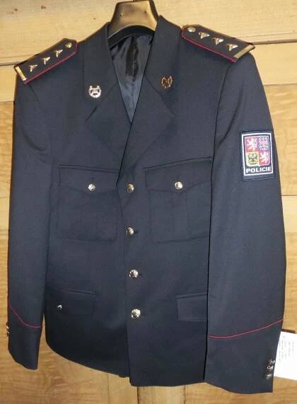 slavnostní uniforma, sako, kalhoty, kalhotový pásek, PČR policie ČR