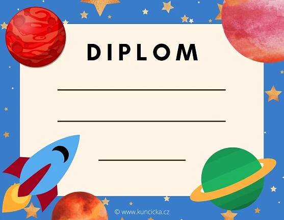Diplomy ke stažení pro malého vítěze 6