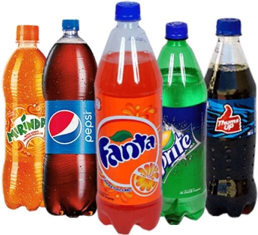 Assorted Soft Drinks Collection PNG