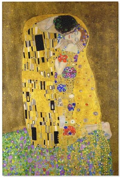Gustav Klimt Polibek Rohožka