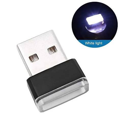 Podofo Automobilová USB Atmosphere Lamp LED Modifikace Dekorativní světlo zdarma
