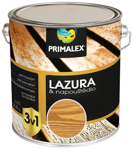 Primalex Impregnační lazura s napouštědlem letní dub; matná; 2,5 l
