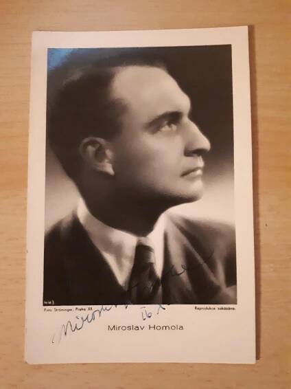 Homola Miroslav, herec, fotografie s originálním autogramem - Ostatní sběratelské předměty