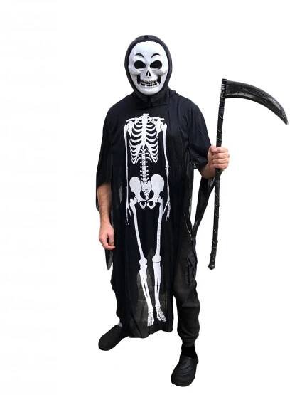 kostym smrtka plast halloween