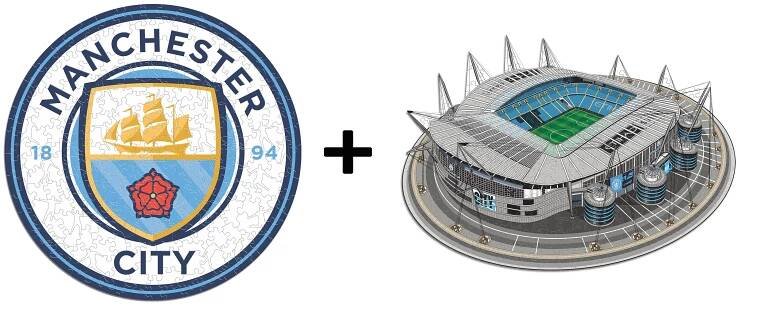 2 PACK Manchester City FC® Logo + Etihad Stadium
