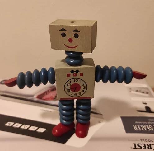 Retro hračka Robot Emil - Starožitnosti a umění
