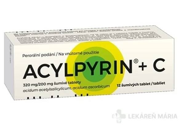 ACYLPYRIN s vitamínom C šumivé tablety 12 ks