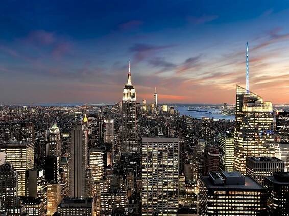 NEW YORK na týden PŘÍMÝM LETEM & hotel na Manhattanu - večerní Mahnattan s Empire State Building - New York - USA - Amerika - poznávací zájezd