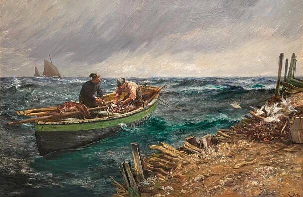 Charles Napier Hemy, Counting the Catch!, 1902