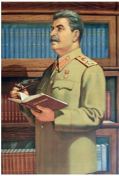 Fig. 3.7 ‘Great Stalin is the beacon of communism!’, Viktor Ivanov, 1949, Iskusstvo (Moscow, Leningrad), 74 x 52.5 cm, edn 300,000 