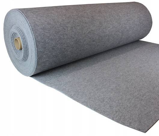 Šedá technická filcová tkanina 5,5mm 150x50cm 750g/m2