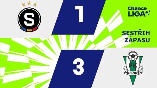 SESTŘIH: Sparta - Jablonec 1:3. Letenští nečekaně podlehli doma. Mdlý výkon