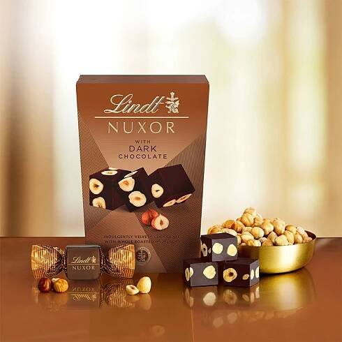 LINDT Nuxor Bonboniéra Hořká Čokoláda 150 g