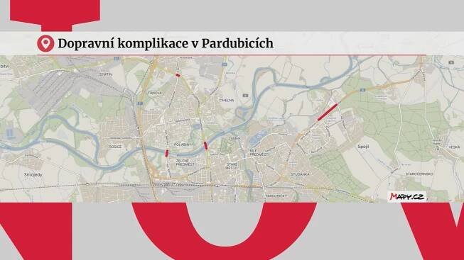 Dopravní peklo v Pardubicích. Provoz výrazně komplikuje řada uzavírek | TN.cz