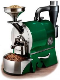 Plně automatický profesionální stroj pro pražení kávy značky Sweet Coffee Italia model GEMMA s kontrolním panelem a mikroprocesorovým řízením - barva zelená