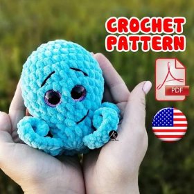 Crochet Pattern Octopus 17 cm (6.5 inch)