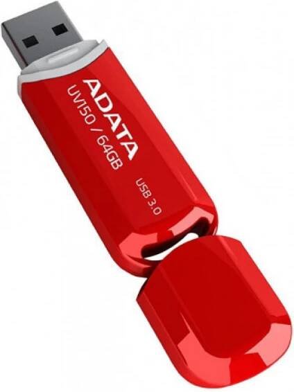 ADATA Flash Disk 64GB UV150, USB 3.1 Dash Drive (R:90/W:20 MB/s) červená | TonerPartner.cz
