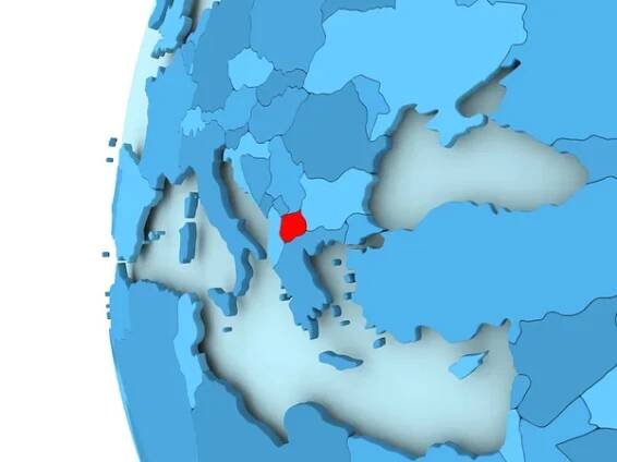 Mapa Makedonie — Stock obrázek