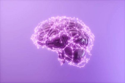 3d lidský mozek se spojovacími tečkami a plexovými liniemi. koncept umělé inteligence a hlubokého učení. 3d vykreslování - brain - stock snímky, obrázky a fotky