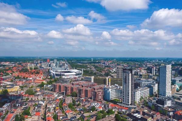 Eindhoven: průmyslové město v jižním Nizozemsku v Noord-Brabant