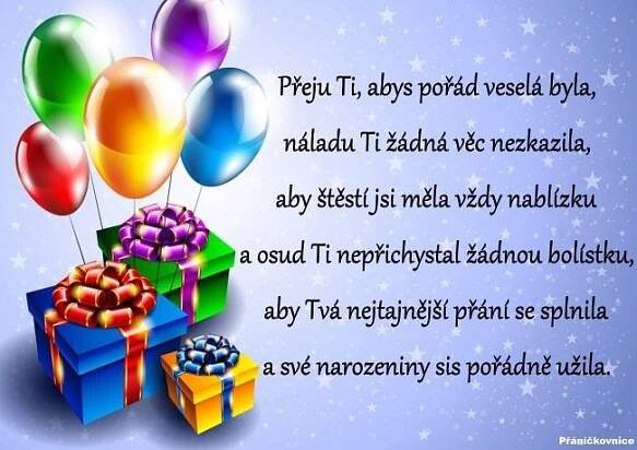Přání k narozeninám – obrázky