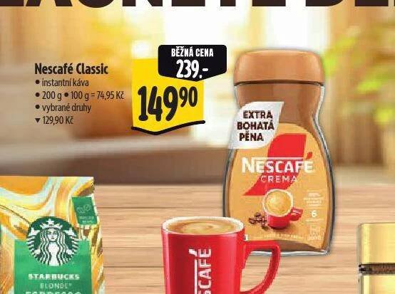 NESCAFÉ CLASSIC INSTANTNÍ KÁVA