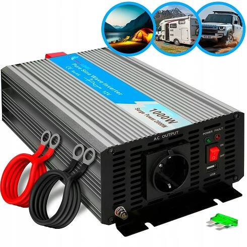 Měnič Napětí 12v 230v 1000W 2000W ČISTÝ SINUS INVERTER NAPĚTÍ