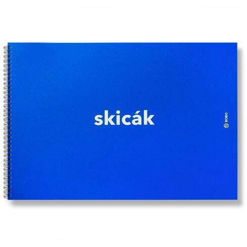 BOBO Modrý skicák, A3 | Poznámkové bloky a zápisníky v kroužkové vazbě | BOBO Blok