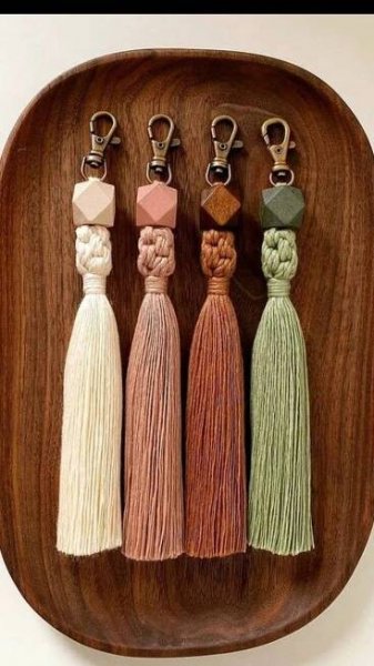 DIY Macrame Key Chains with Tassels
