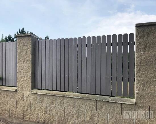 Plastové plotovky Transform tříhranné 78x21x1000, hnědé - recyklát