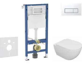 Geberit Duofix - Set předstěnové instalace, klozetu Oudee a sedátka softclose, tlačítko Delta50, alpská bílá SANI11CA3130B