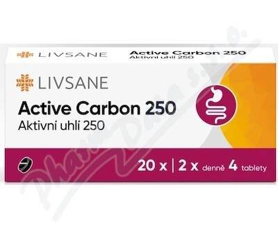LIVSANE Active Carbon 250 Aktivní uhlí tbl.20