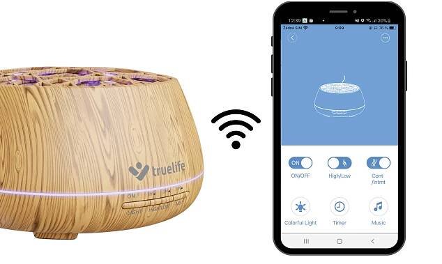 Aroma difuzér a zvlhčovač vzduchu TrueLife AIR Diffuser D9 Smart se zabudovaným reproduktorem