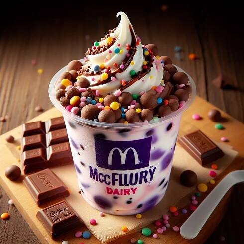 Cadbury Dairy Milk McFlurry på McDonald’s Meny Norge