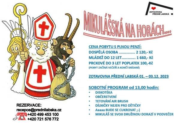 Mikulášský víkend - Zotavovna Přední Labská - Špindlerův Mlýn