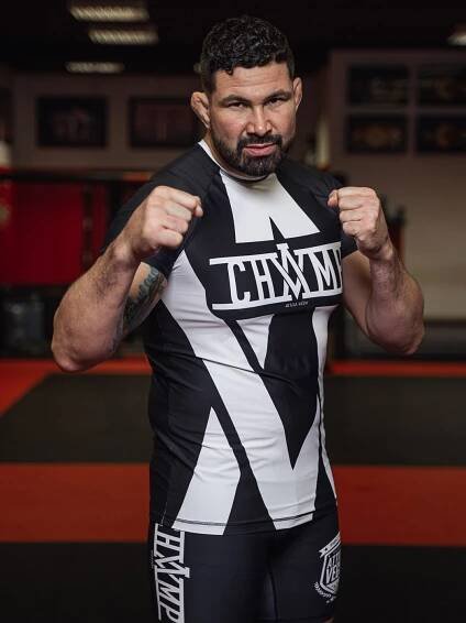 Krátke čierno-biele Rash Guard CHAMP / AV – tričko | Attila Végh store
