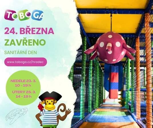 24. března ZAVŘENO - TOBOGA Tongo Hradec