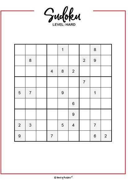 Play Sudoku Online Hard