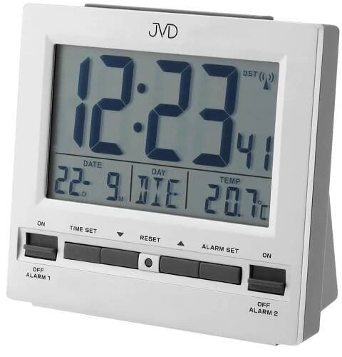 Rádiem řízené hodiny s budíkem JVD RB9371.1, 10 cm