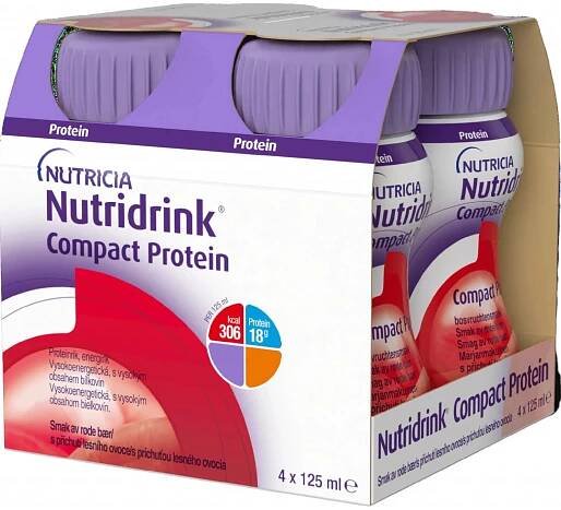 NUTRIDRINK Compact protein příchuť lesní ovoce 4 x 125 ml