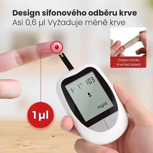 Vysoce přesný digitální glukometr pro měření cukru v krvi
