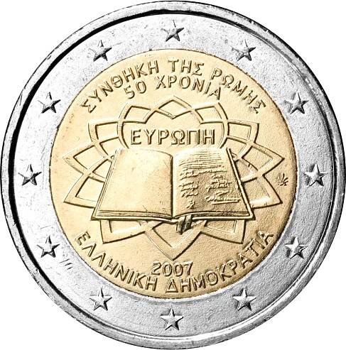 2 euro Řecko Římské smlouvy 2007