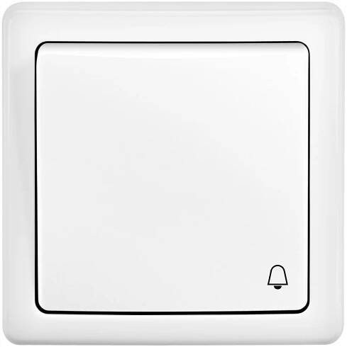 ABB Tlačítko 1/0 SWING, se symbolem zvonku, 10 A - 250 V, bílé