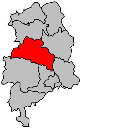 Kanton na mapě arrondissementu Figeac