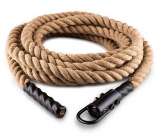 Capital Sports Power Rope, 15 m / 3,3 cm, kyvadlové lano s hákem, stropní připevnění