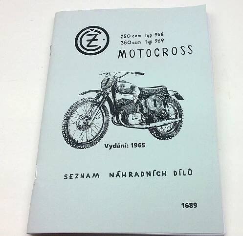 ČZ 250/969 a ČZ350/969 Motocross Katalog ND 1965 reprint